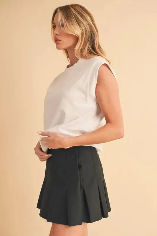 Aemi+Co Solid Color Round Neck Tank for Women Essentials - Love Salve